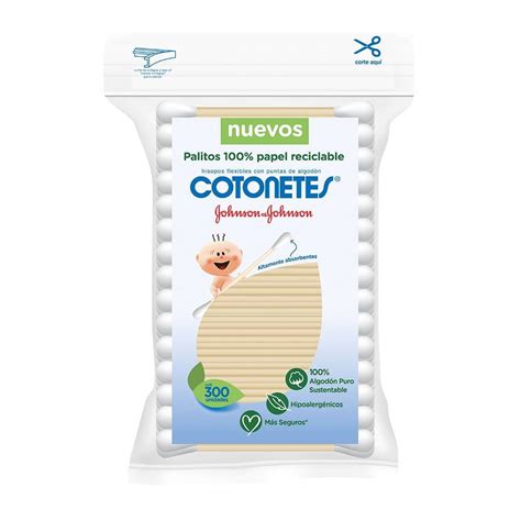 Hisopos flexibles Cottonetes con puntas de algodón 300 pzas Walmart