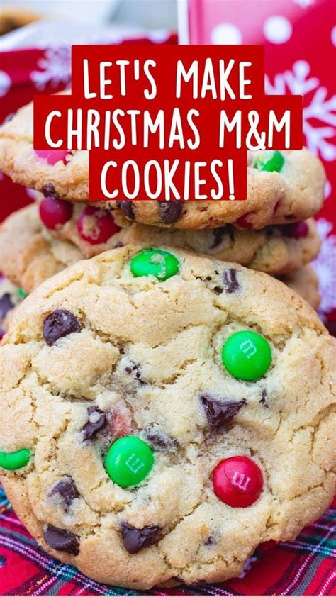 Chocolate Chip Mandm Pudding Cookies Christmas Cookie Recipes Holiday Christmas Baking Recipes