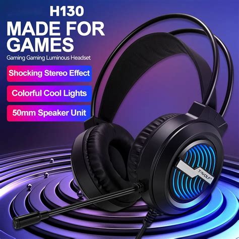 Dynamic Rgb Gaming Headset With Mic Over Ear Wired Headphones Surround Sound Pc Ps4 Ps5 3 Eq