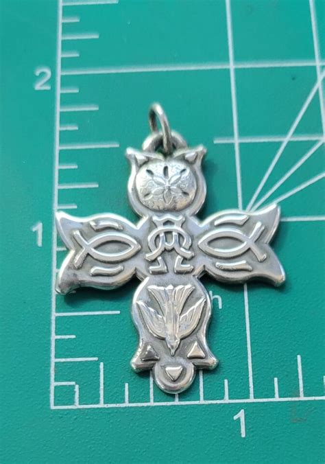 Retired James Avery Alpha And Omega Fish Sand Dollar Dove Cross