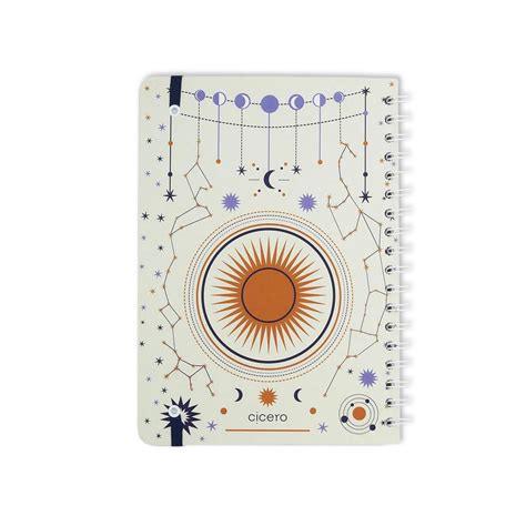 Caderno Espiral Pautado Astral 17X24 Carta Lunar CICERO Esfera