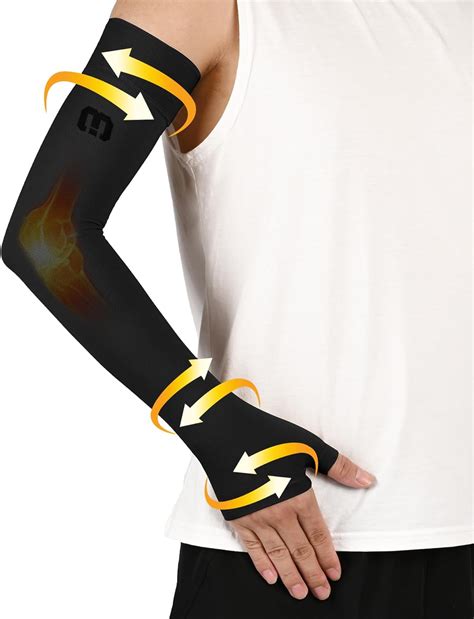 Mgang Lymphedema Compression Arm Sleeve With Gauntlet For Women Men Opaque 15 20