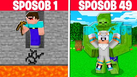 50 SPOSOBÓW NA ŚMIERĆ W MINECRAFT Noob vs Pro YouTube