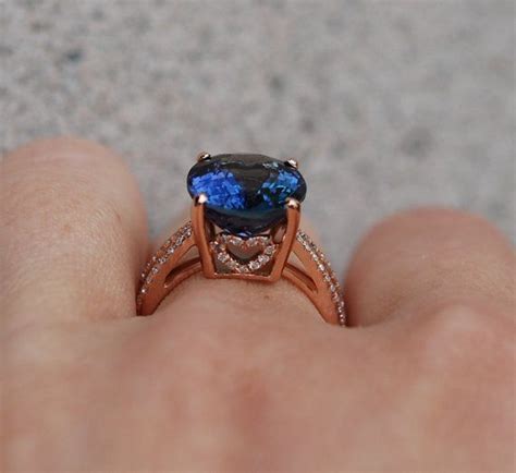 Reserved Down Payment Tanzanite Ring Rose Gold Engagement Etsy Uk