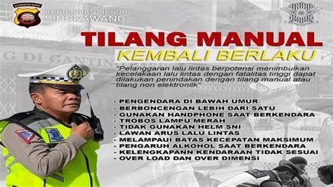 Hati Hati Tilang Manual Di Singkawang Diberlakukan Kembali