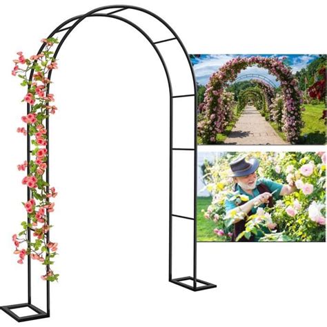 Arche De Rose De Jardin Noire Arche De Mariage Robuste En M Tal