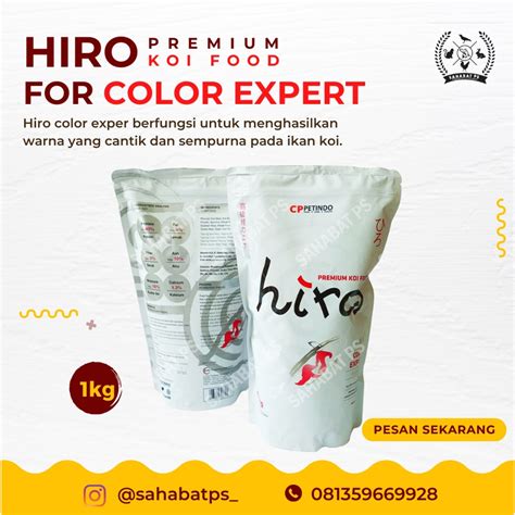 Jual PELET PAKAN IKAN KOI HIRO COLOR EXPERT SEKELAS SANKOI BREEDER PRO