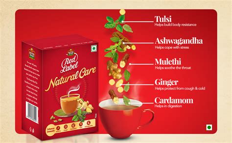 Red Label Natural Care Tea Chai Made With 5 Ayurvedic Herbs 1 Kg