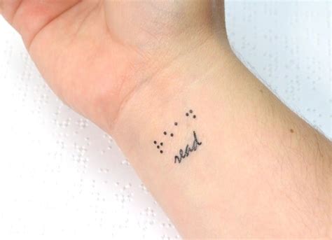 Read Braille Tattoo Braille Temporary Tattoo Read Tattoo