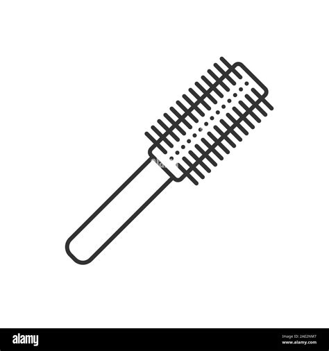 Hair Brush Linear Icon Thin Line Illustration Contour Symbol Vector