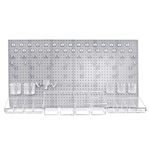 Azar Displays In H X In W Clear Pegboard Wall Organizer Kit