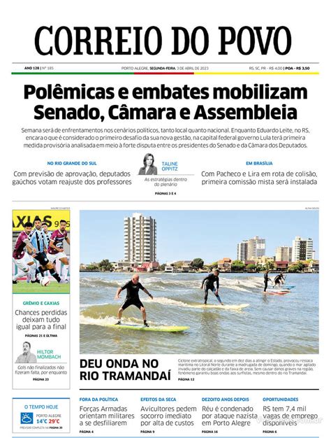 Capa Correio Do Povo Quarta 15 De Fevereiro De 2023