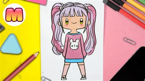 Como Dibujar Una Chica Kawaii Facil Y Paso A Paso Como Dibujar