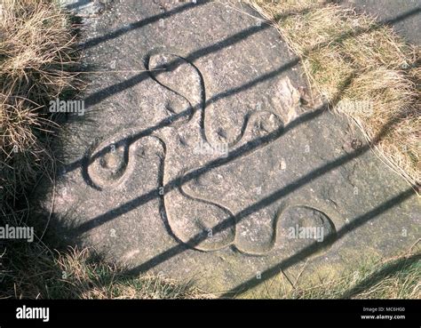 Ley Lines Symbols On The Prehistoric Swastika Stone Above Ilkley Moor