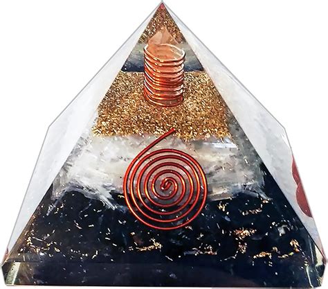 Amazon Shungite And Selenite Orgone Energy Generator Pyramid For