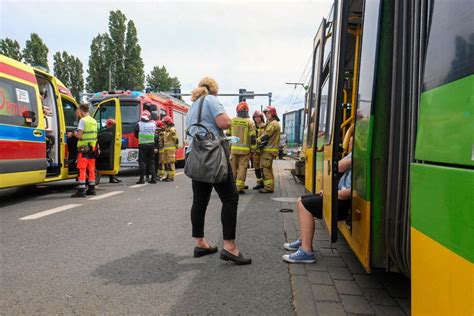 Zderzenie dwóch tramwajów na skrzyżowaniu Hetmańskiej z Kolejową 14