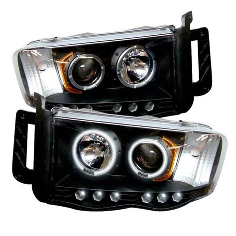 Dodge Ram Spyder Projector Headlights Ccfl Halo Led Black 444 Dr02 Ccfl Bk Dodge Ram