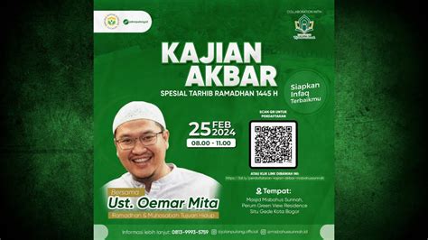 Ust Oemar Mita Ramadhan Muhasabbah Tujuan Hidup Kajian AKbar