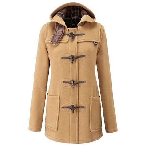 Gloverall Women S Retro Fitted Short Duffle Coat In Camel