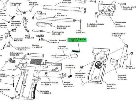 Zugfeder F R Zugstange F R Umarex Co Pistole Beretta Fs Ersatzteil