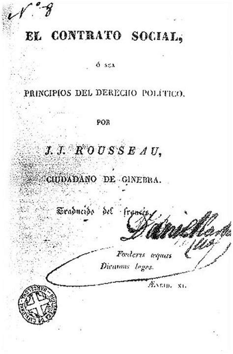 El Contrato Social Sea Principios Del Derecho Pol Tico Por J J