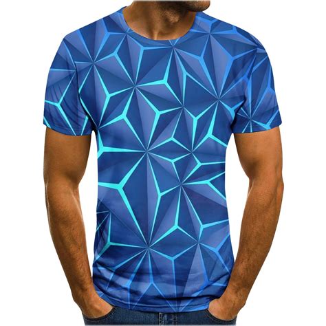 Crew Neck Tee Tops Shirts For Big Men Summer Clearance 2024 Olyvenn Mens T Shirt 3d Unrelocated