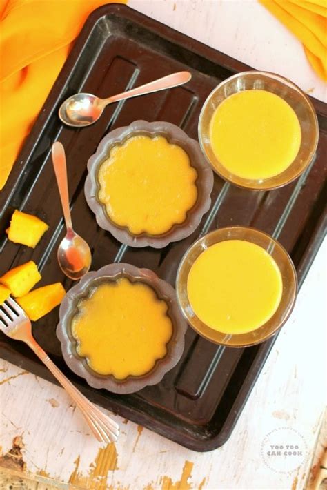 Mango Agar Agar Pudding Mango Jelly Using Agar Agar Eggless Mango Pudding Mango Pudding