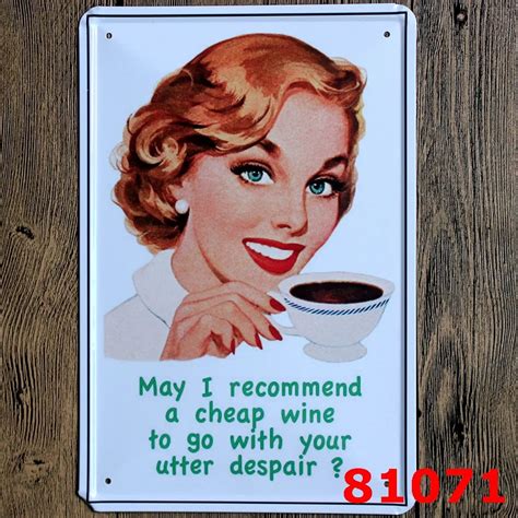 30X20CM Pin Up Drink Coffee Vintage Home Decor Tin Sign For Wall Decor