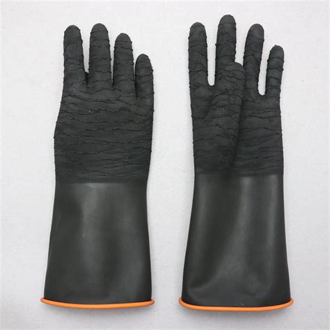 Double Color Latex Industrial Heavy Duty Work Glove Rubber Industrial