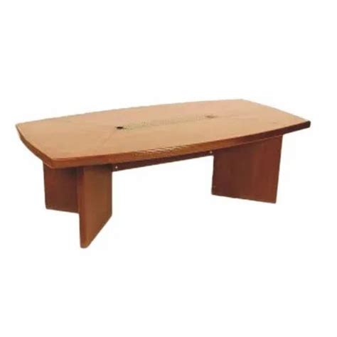 Brown Rectangular Wooden Conference Table Seating Capacity 12 Persons