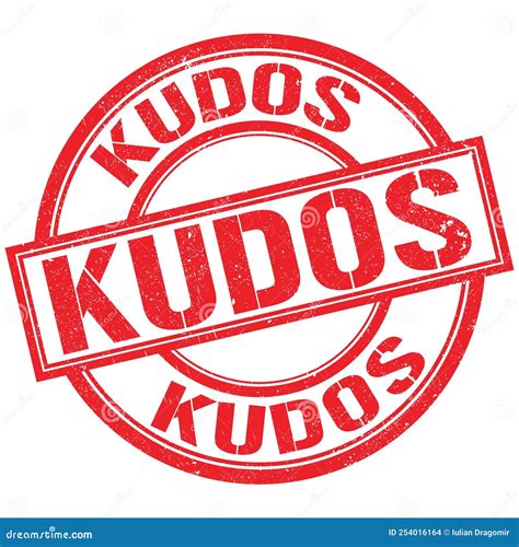 Kudos Text Written On Red Stamp Sign Stock Illustration Illustration