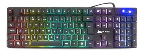 Teclado Gamer Semi mecânico Anti ghosting Rgb Knup Kp 2050