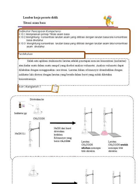 Kunci Jawaban Lkpd Titrasi Asam Basa Pertemuan 1 Pdf