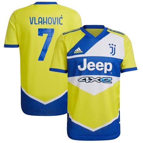 Juventus Third Authentic Shirt 2021 22 With Vlahovic 7 Printing Rebel