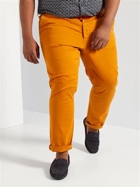 Chino Slim L Rouille Kiabi