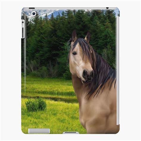 "Beautiful Buckskin Mustang Stallion" iPad Case & Skin for Sale by paintedmemories | Redbubble