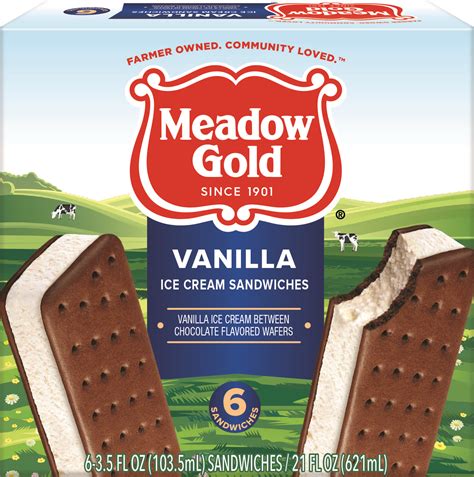 Ice Cream Sandwiches 6 Pk - Meadow Gold® Dairy