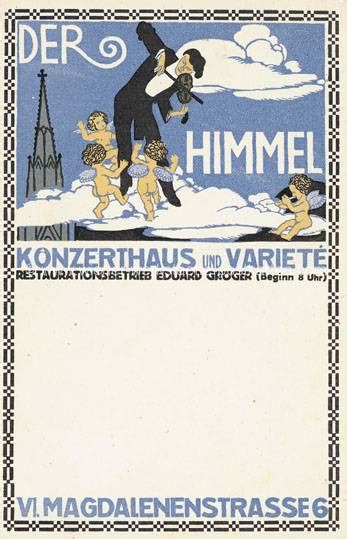 Wien VI Variete Der Himmel um 1925 Wiener Werkstätte Postkarten