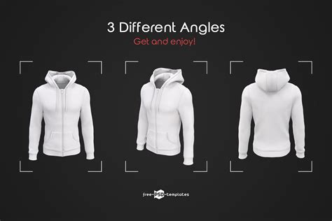 Mens Full Zip Hoodie Mockup Set Download