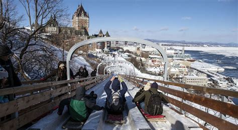 Recorrido deportivo y lúdico de invierno en la ciudad de Québec