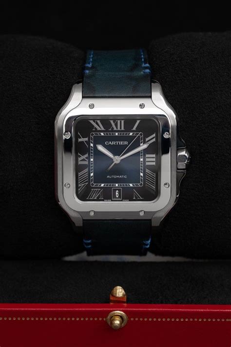 Cartier Santos De Cartier Large Blue Dial Luxury Watches On Carousell