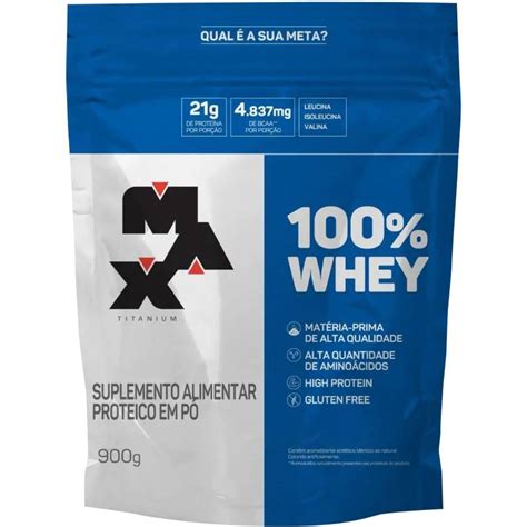 100 Whey Refil 900g Max Titanium Max Titanium