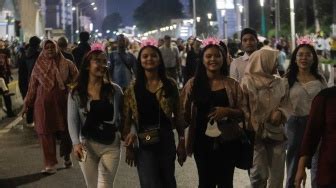 Ada Car Free Night Warga Serbu Bundaran Hi Untuk Pergantian Tahun