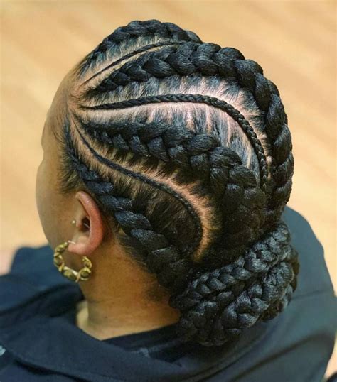 30 Statement Braided Bun Hairstyles for Black Hair | Braided hairstyles ...