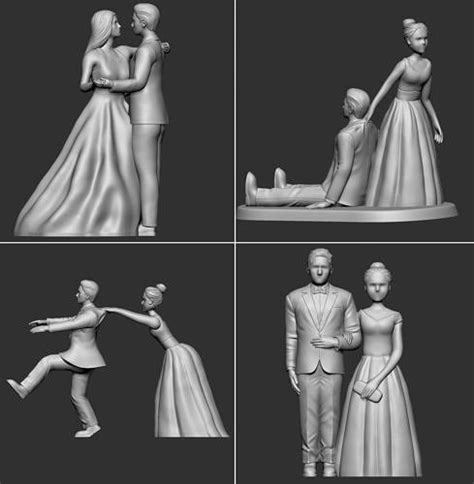 Wedding Cake Topper 3d Model 3d Printable Cgtrader