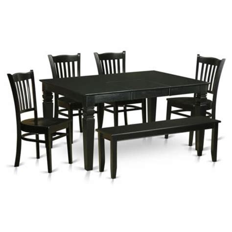 East West Furniture Weston Piece Wood Dining Table And Chairs In