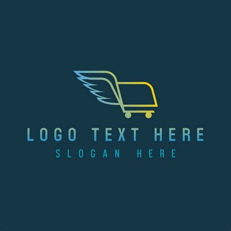 Shopping Cart Wings Logo Brandcrowd Logo Maker