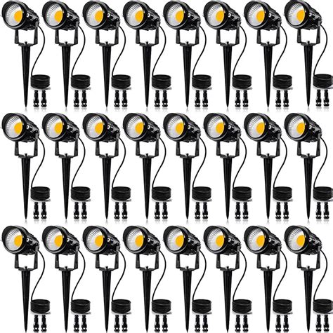 Sunvie 24 Pack Low Voltage Landscape Lights Led 12w Landscape Lighting With Connectors Acdc 12v