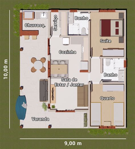 P Casa De S Tio Simples Varanda Vgprojetos