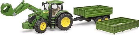 Bruder Traktor John Deere 7r 350 Med Frontlæsser Og Vogn Se tilbud